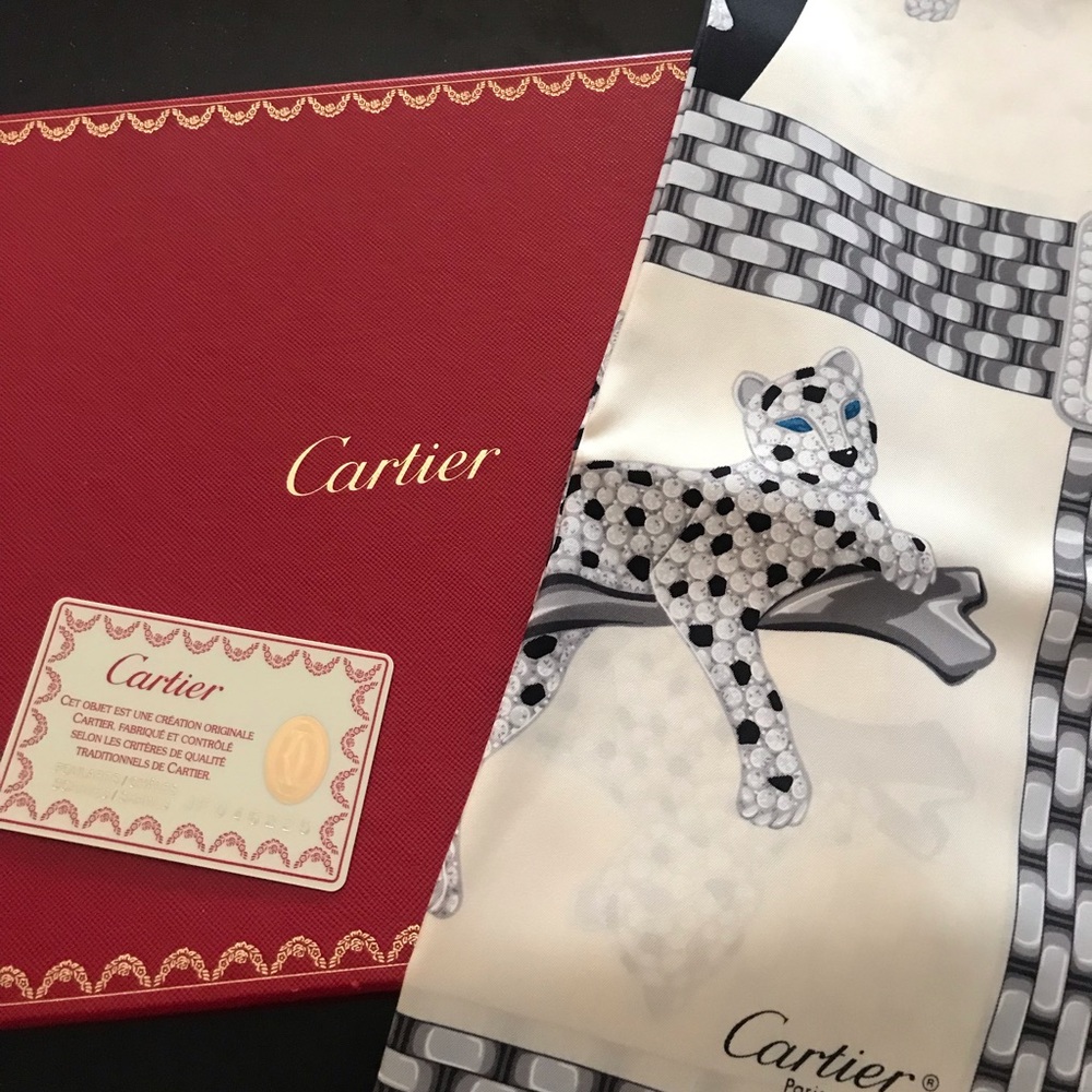 Cartier 100% Silk Scarf in Original Packaging